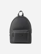 Backpack With All-over Monogram Print Emporio Armani Backpack With All-over Monogram Print - Nero