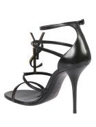 Logo Plaque Sandals Saint Laurent Logo Plaque Sandals - Black