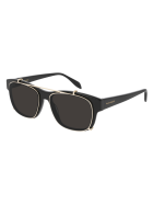 Alexander McQueen AM0262S Sunglasses Alexander McQueen AM0262S Sunglasses - Black Black Grey