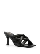 Ash Black Woven Leather Mules Ash Black Woven Leather Mules - Black