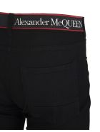 Man Black Jeans With Logo Band Alexander McQueen Man Black Jeans With Logo Band - Black
