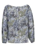 Gold Hawk Tropical Off Shoulder Top Gold Hawk Tropical Off Shoulder Top - Baby Blue Combo