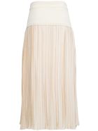 Jil Sander Long Pleated Ivory Skirt Jil Sander Long Pleated Ivory Skirt - White