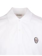Man White Skull Patch Polo Shirt Alexander McQueen Man White Skull Patch Polo Shirt - White