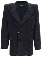 Balenciaga Double-breasted Jacket In Washed Effect Black Cotton Balenciaga Double-breasted Jacket In Washed Effect Black Cotton - Black