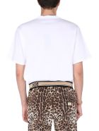 Dolce & Gabbana T-shirt With Leopard Patch Dolce & Gabbana T-shirt With Leopard Patch - BIANCO