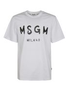 MSGM Milano Logo Print T-shirt MSGM Milano Logo Print T-shirt - White