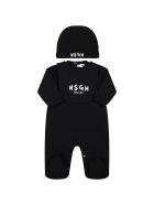 MSGM Black Set Fo Babykids With White Logo MSGM Black Set Fo Babykids With White Logo - Black