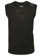 Dolce & Gabbana Floral Lace Paneled Sleeveless Top Dolce & Gabbana Floral Lace Paneled Sleeveless Top - Black