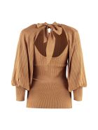 Zimmermann Knitted Blouse With Bow Zimmermann Knitted Blouse With Bow - Camel