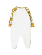 Versace White / Gold Romper Unisex Kids Versace White / Gold Romper Unisex Kids - Bianco/oro