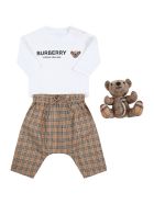 Burberry Multicolor Set For Baby Boy Burberry Multicolor Set For Baby Boy - Beige