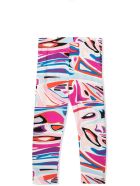 Emilio Pucci Girl's Leggings With Print Emilio Pucci Girl's Leggings With Print - Fuxia-celeste