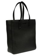 Salvatore Ferragamo Logo Stamped Shopper Bag Salvatore Ferragamo Logo Stamped Shopper Bag - Black