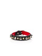 Christian Louboutin M Loublink 15 Calf/paris/spikes Rock Mix Black Leather Bracelet Christian Louboutin M Loublink 15 Calf/paris/spikes Rock Mix Black Leather Bracelet - BLACK