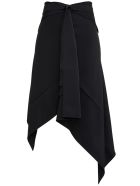 Givenchy Black Asymmetrical Viscose Blend Skirt Givenchy Black Asymmetrical Viscose Blend Skirt - Black