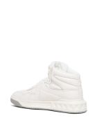 Valentino Garavani Mid Top White Leather Sneakers With Logo Valentino Garavani Mid Top White Leather Sneakers With Logo - White