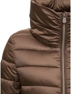 Save the Duck Long Brown Nylon Down Jacket Save the Duck Long Brown Nylon Down Jacket - Brown