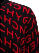 Givenchy Wool Sweater With Allover Refracted Logo Jacquard Givenchy Wool Sweater With Allover Refracted Logo Jacquard - Red