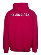 Unisex Red Balenciaga Wide Line Hoodie Balenciaga Unisex Red Balenciaga Wide Line Hoodie - Raspberry/white