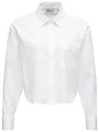 RED Valentino White Crop Shirt In Cotton Poplin RED Valentino White Crop Shirt In Cotton Poplin - White