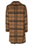 RED Valentino Double-breasted Check Coat RED Valentino Double-breasted Check Coat - Camel