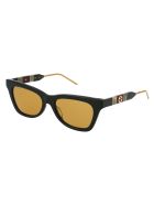 Gg0598s Sunglasses Gucci Gg0598s Sunglasses - 004 BLACK BLACK YELLOW