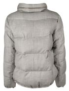 Brunello Cucinelli Bead Embellished Padded Jacket Brunello Cucinelli Bead Embellished Padded Jacket - Grey