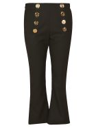 Balmain Flare Leg Trousers Balmain Flare Leg Trousers - Black