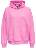 Balenciaga Pink Jersey Hoodie With Logo Balenciaga Pink Jersey Hoodie With Logo - Pink