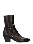 Celine Studded Leather Ankle Boots Celine Studded Leather Ankle Boots - black