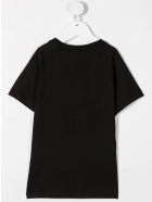 Unisex Kid Black And Sliver Logo T-shirt Balmain Unisex Kid Black And Sliver Logo T-shirt