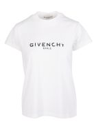 White Woman Regular T-shirt With Vintage Logo Givenchy White Woman Regular T-shirt With Vintage Logo - White