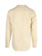 Giorgio Armani Collarless Button-up Shirt Giorgio Armani Collarless Button-up Shirt - Kc Beige