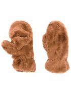 Apparis Brown Coco Gloves In Ecological Fur Apparis Brown Coco Gloves In Ecological Fur - Beige