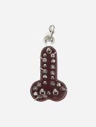 J.W. Anderson Leather Keychain With Studs J.W. Anderson Leather Keychain With Studs - Bordeaux, white