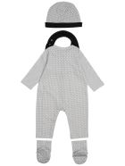 Emporio Armani Jumpsuit, Hat, Socks And Bib Cotton Suit Emporio Armani Jumpsuit, Hat, Socks And Bib Cotton Suit - Grey