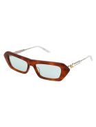 Gg0642s Sunglasses Gucci Gg0642s Sunglasses - 003 HAVANA SILVER GREEN
