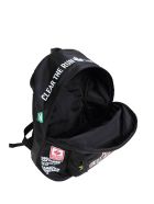 Dsquared2 Traveler Stickers Backpack In Nylon Dsquared2 Traveler Stickers Backpack In Nylon - Black