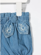 Bow-detail Denim Shorts Chloé Bow-detail Denim Shorts - DENIM SCURO