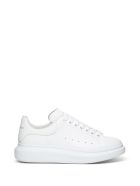 Alexander McQueen Oversize Sneakers In White Leather With Logo Alexander McQueen Oversize Sneakers In White Leather With Logo - White