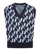 Dodo Bar Or Gilet Maglia Collo V Blu Dodo Bar Or Gilet Maglia Collo V Blu - Blue