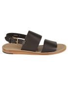 Dolce & Gabbana Slingback Side Buckled Flat Sandals Dolce & Gabbana Slingback Side Buckled Flat Sandals - Brown