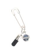 AMBUSH Pill Charm Piercing Unisex Earring AMBUSH Pill Charm Piercing Unisex Earring - SILVER BLACK (Silver)