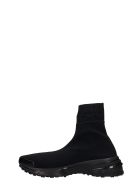Givenchy Giv Log Sock Sneakers In Black Synthetic Fibers Givenchy Giv Log Sock Sneakers In Black Synthetic Fibers - black