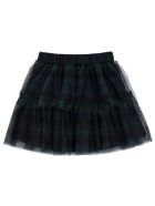 Philosophy di Lorenzo Serafini Kids Check Tulle Skirt With Flounces Philosophy di Lorenzo Serafini Kids Check Tulle Skirt With Flounces - Blu