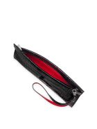 Christian Louboutin Black Cocco Printed Leather Loubitwist Clutch Bag Christian Louboutin Black Cocco Printed Leather Loubitwist Clutch Bag - BLACK