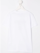 Unisex Kid White And Black T-shirt With Logo Balmain Unisex Kid White And Black T-shirt With Logo