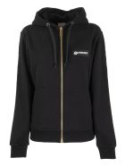 Burberry Aubree - Oversized Cotton Hooded Sweatshirt With Vintage Check Inserts Burberry Aubree - Oversized Cotton Hooded Sweatshirt With Vintage Check Inserts - Black