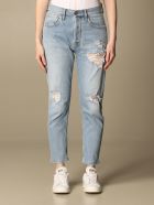 Cycle Jeans Cycle Boyfriend Jeans In Denim With Rips Cycle Jeans Cycle Boyfriend Jeans In Denim With Rips - Stone Washed